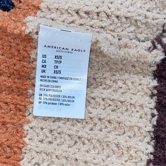 American Eagle Chenille Striped Oversized Open Cardigan - Women’s XS Small - Picture 10 of 12